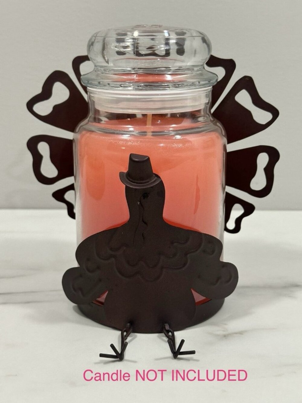 Yankee Candle Turkey Large Jar Candle Holder Fall Thanksgiving CANDLE NOT INCLD